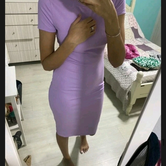 Bodycon dress lilac women's xs - Picture 6 of 14